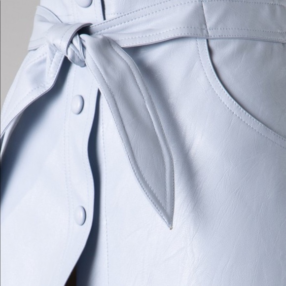 Soft blue button down skirt - Picture 7 of 7